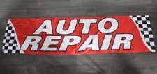 Giant Auto Repair Banner Flag Big 2x8 Feet Tire Speed Shop Mechanic Garage