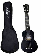 ADM Ukulele  JU110N-BK 21   With Gig Travel Case Uses