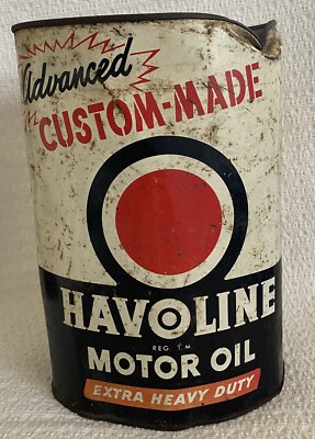 Havoline Motor Oil Extra Heavy Duty Advanced Custom Made 5 Qt Can Texas Company