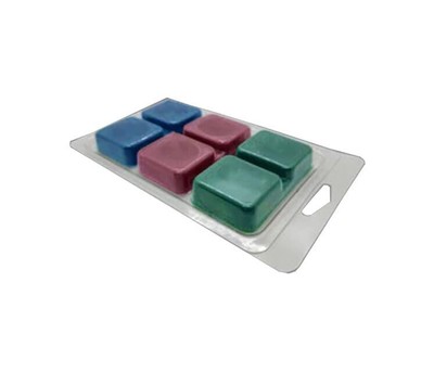 -Piece Wax Melt 2.34 Ounce 3 Section 6-Cavity Clamshells - 60 Pack