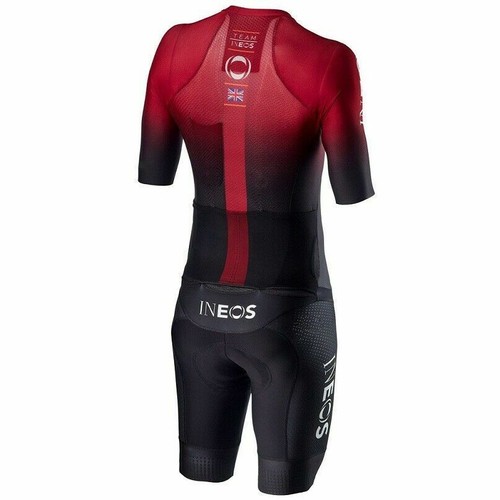 Men's Cycling Jersey Bodysuit Road Bike Short Sleeve Gel Jumpsuit Triathlon - Picture 13 of 58