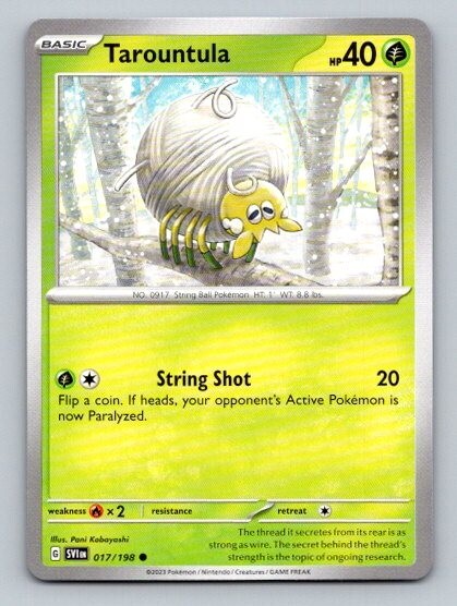 2023 Pokemon Card Scarlet & Violet Tarountula 17/198