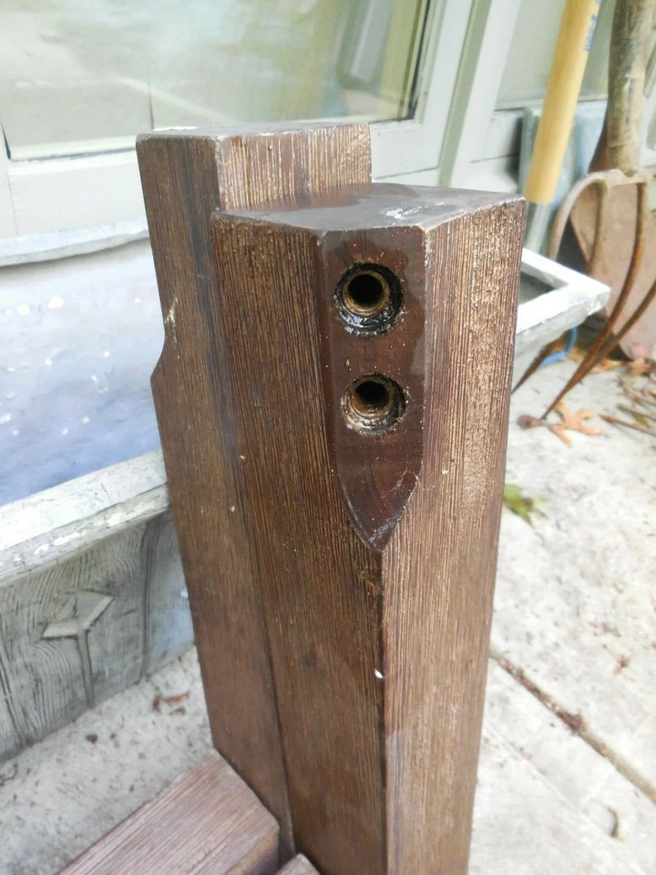 4 PATAS DE MESA DE CENTRO EXTERIOR DE MADERA MACIZA TRATADA CONTRA LA INTEMPERIE ESTILOS CASEROS (SIN TAPA) Foto 4 de 4