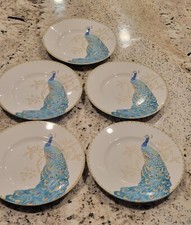 222 Fifth Peacock Garden Porcelain Salad Lunc...