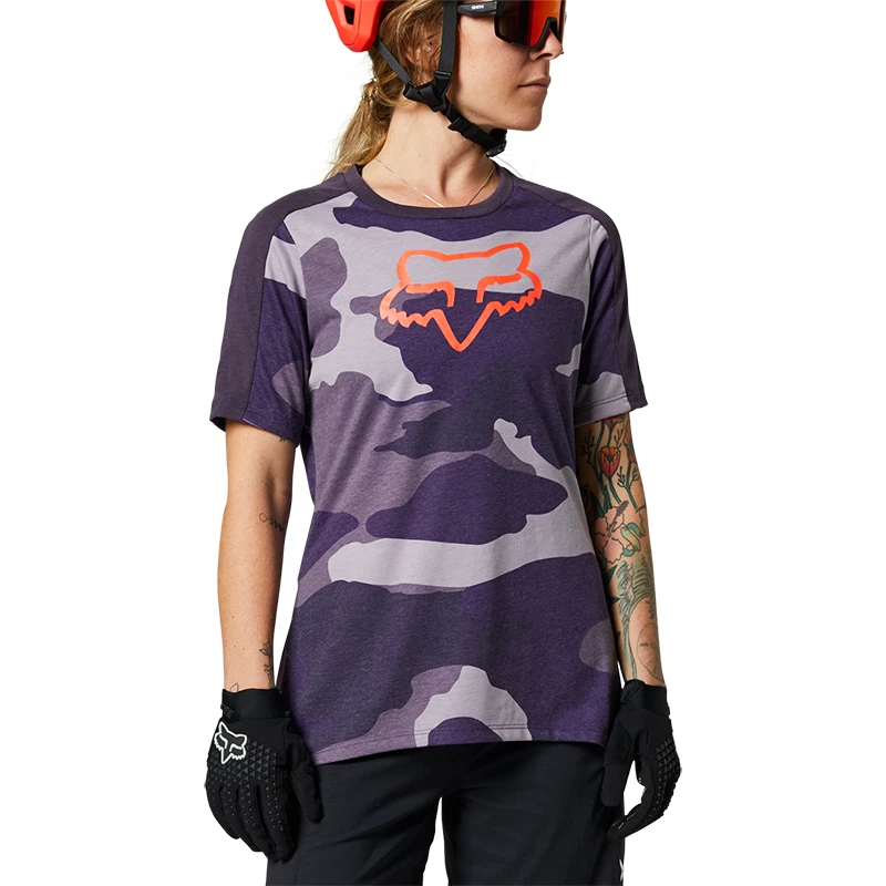 Fox Ranger DriRelease Womens Short Sleeve MTB Jersey Dark Purple