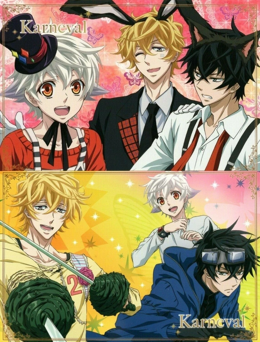2 pcs postcard Karneval anime Mikanagi Touya Yogi Akari Hirato Tsukumo |  eBay