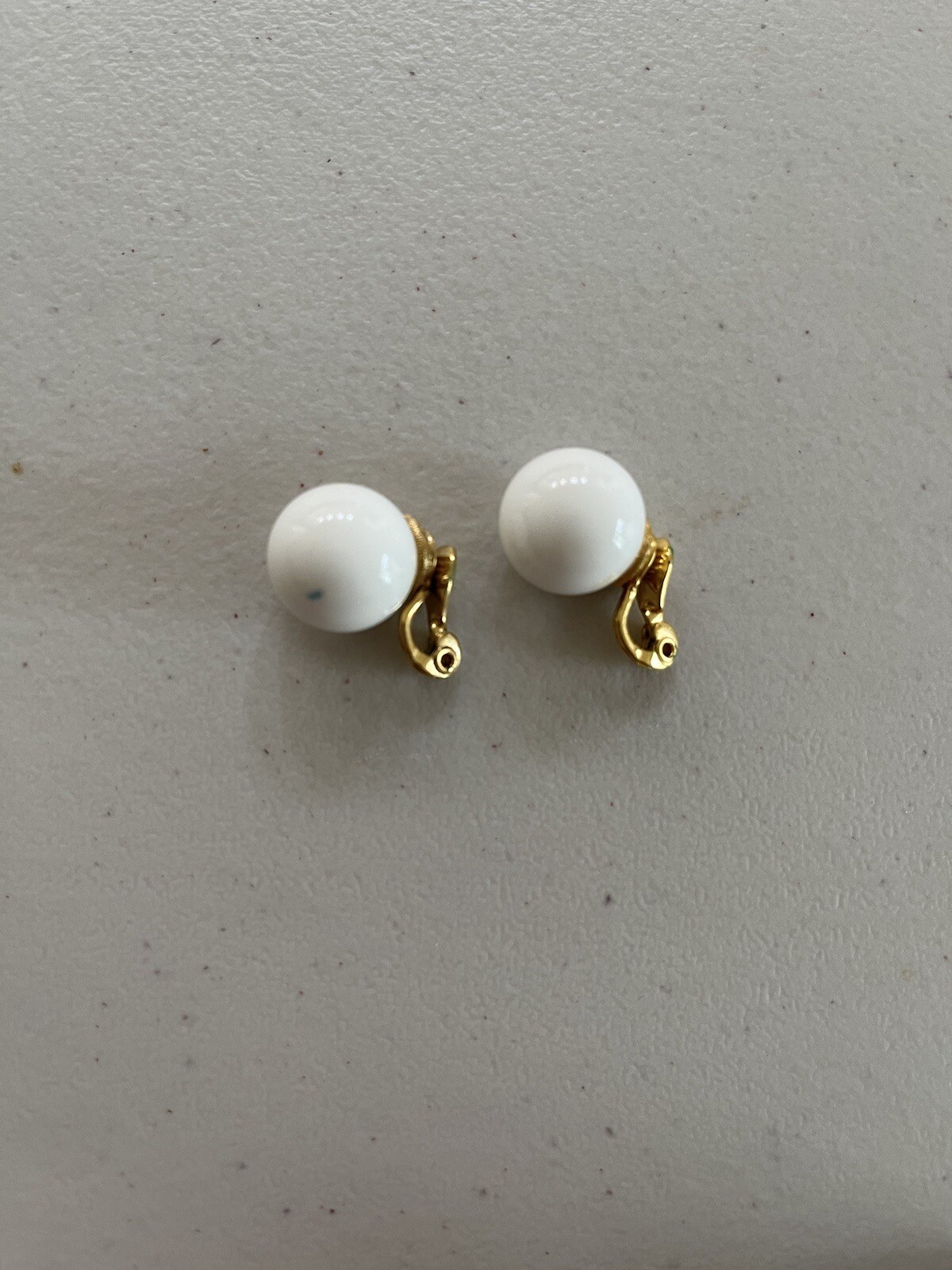 Beautiful Vintage White Ball Drop Clip On Earrings Fashion Jewelry eBay