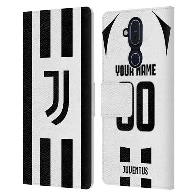 CUSTOM PERSONALIZED JUVENTUS FC 2024/25 KIT LEATHER BOOK CASE FOR NOKIA PHONES