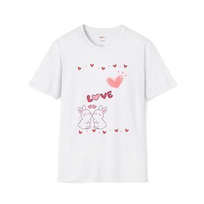 Cute Love Bunnies Unisex Softstyle T-Shirt