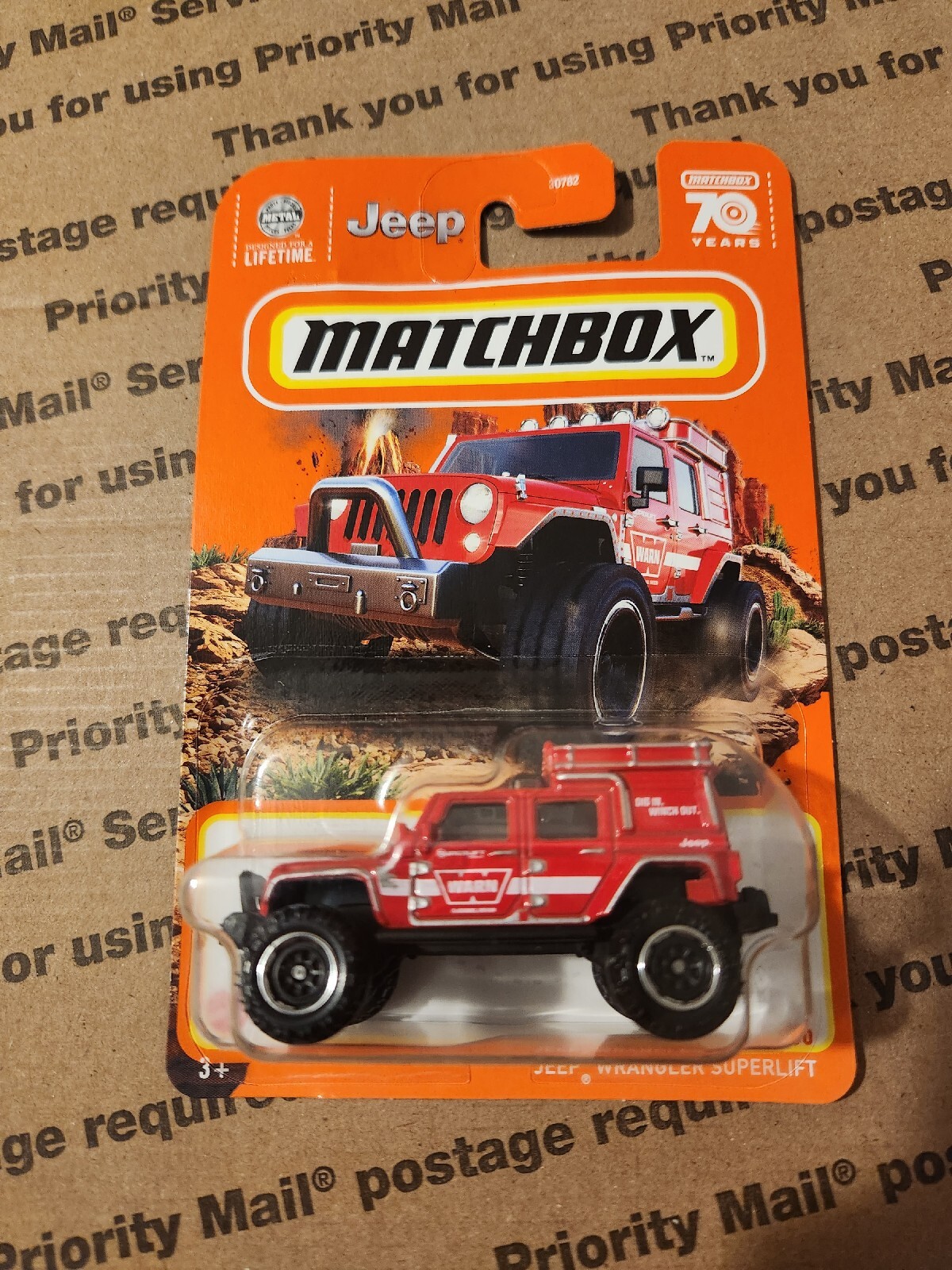 2022 WARN Matchbox Jeep Wrangler Superlift Red 70 Years 42 eBay