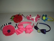 EUC Lot of 6 Girls Headbands Flowers Bows Girl Scouts Daisy  Cinderella