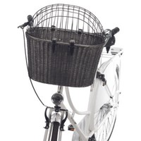 Trixie Hunde Front-Fahrradkorb Rattan Anthrazit, Neu