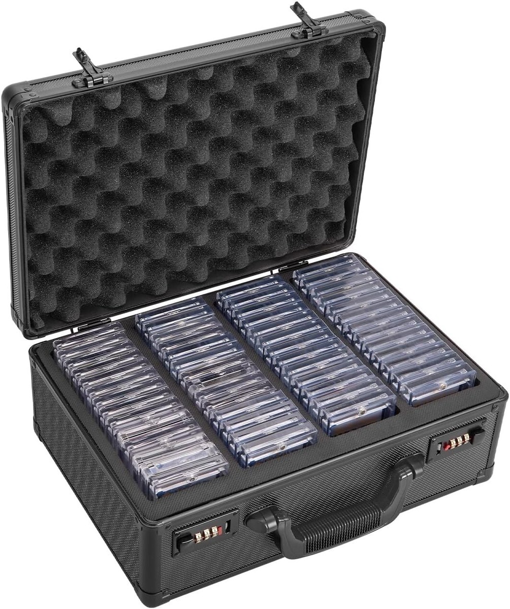 graded pokemon card storage FunGuys Box, Trading Card Case for PSA Graded Cards, Sports Card Storage Boxes, PSA Card Case Holder, Baseball Slab Case for Trading Cards, BGS : Toys & Games 5 3/8 x 3 1/8 x 13 3/4 PSA Graded Card Storage Box