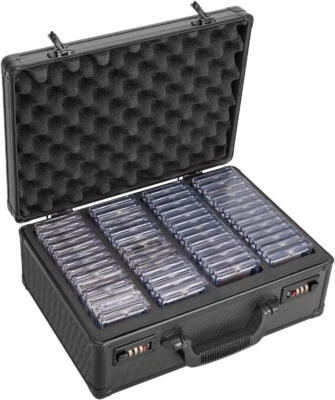 KUAHOME PSA Graded Card Storage Box Case For 140+ Sport Trading Slabs Protector 4 Row