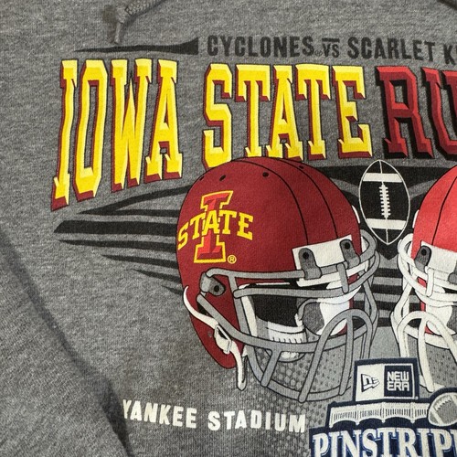 Iowa State Cyclones Hoodie Mens Large Gray Pullover Sweatshirt Pinstripe Bowl - Picture 4 of 10