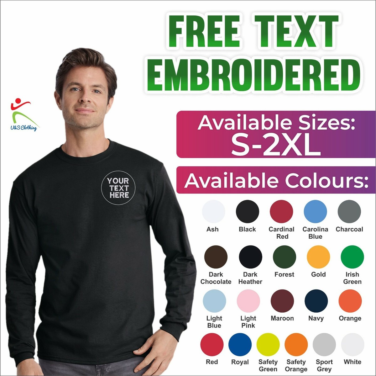 gildan custom long sleeve