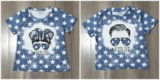 NEW Boutique 4th of July Kidlife Girls Boys Sibling Short Sleeve Shirt
