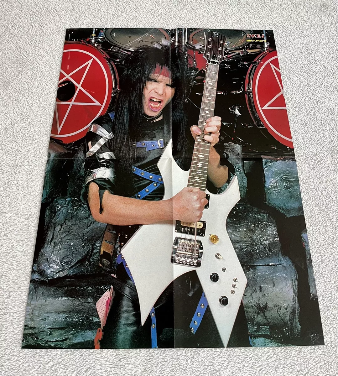 M TLEY CR E 1984 MICK MARS Swedish Poster Music Magazine Okej 1980s Vintage Rare