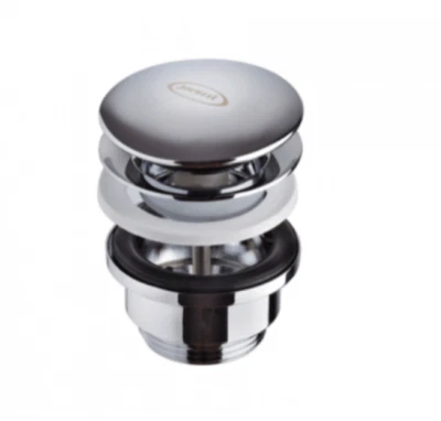 PILETTA CLICK CLACK 11/4 JACUZZI IN OTTONE CROMATO PER LAVABO E BIDET CON VITE