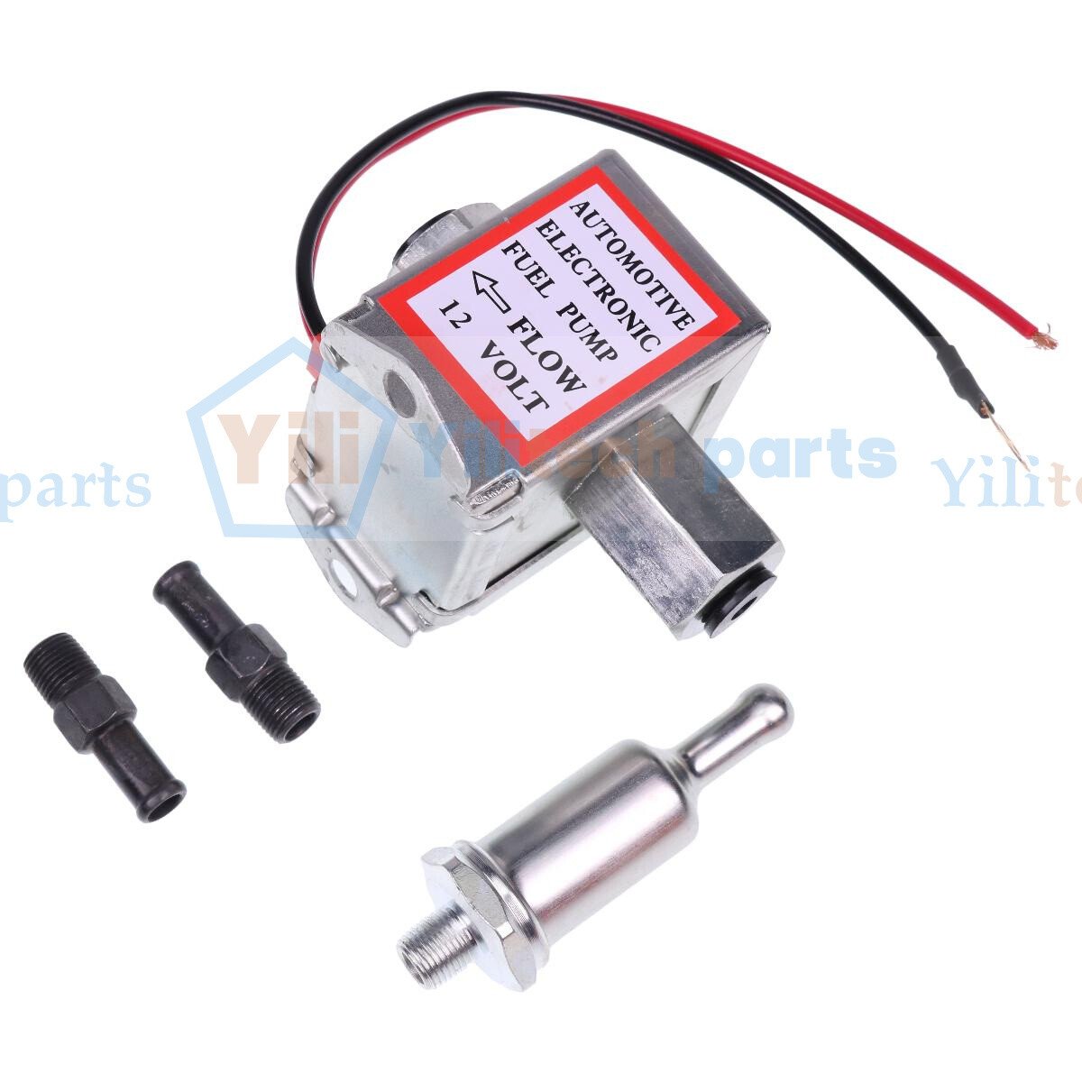 For Facet FEP42SV Cube 12V Electric Fuel Pump Clamps Fittings Filter 1.5-4 Psi