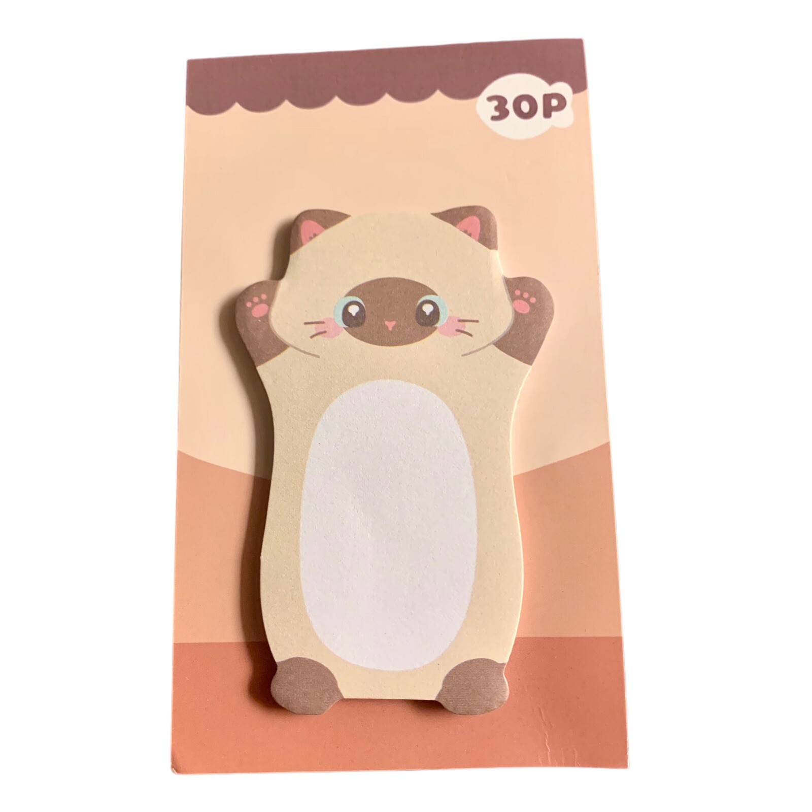 Kawaii Siamese Cat Page Flags, Sticky Note Markers, Cute Kitty Cats Stationery