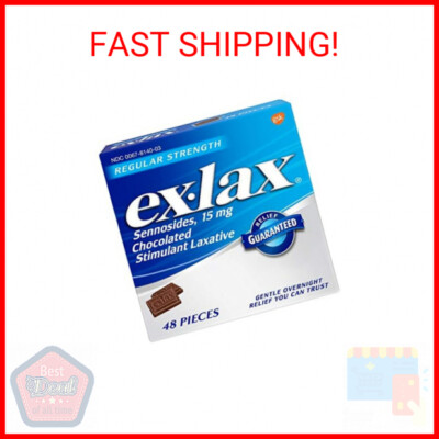 ex-lax Regular Strength Chocolated Stimulant Laxative Constipation Relief Pills 