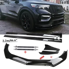 For Ford Explorer 2000-2008 Front Bumper Lip Chin Spoiler Splitter Glossy Black
