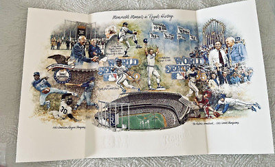 Rare 1986 Memorable Moments In Kansas City Royals History 22x14 IBM Lithograph