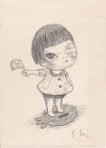 Yoshimoto Nara Japanese Manga Anime Girl Drawing Contemporary Modern Punk Pop - Picture 4 of 4