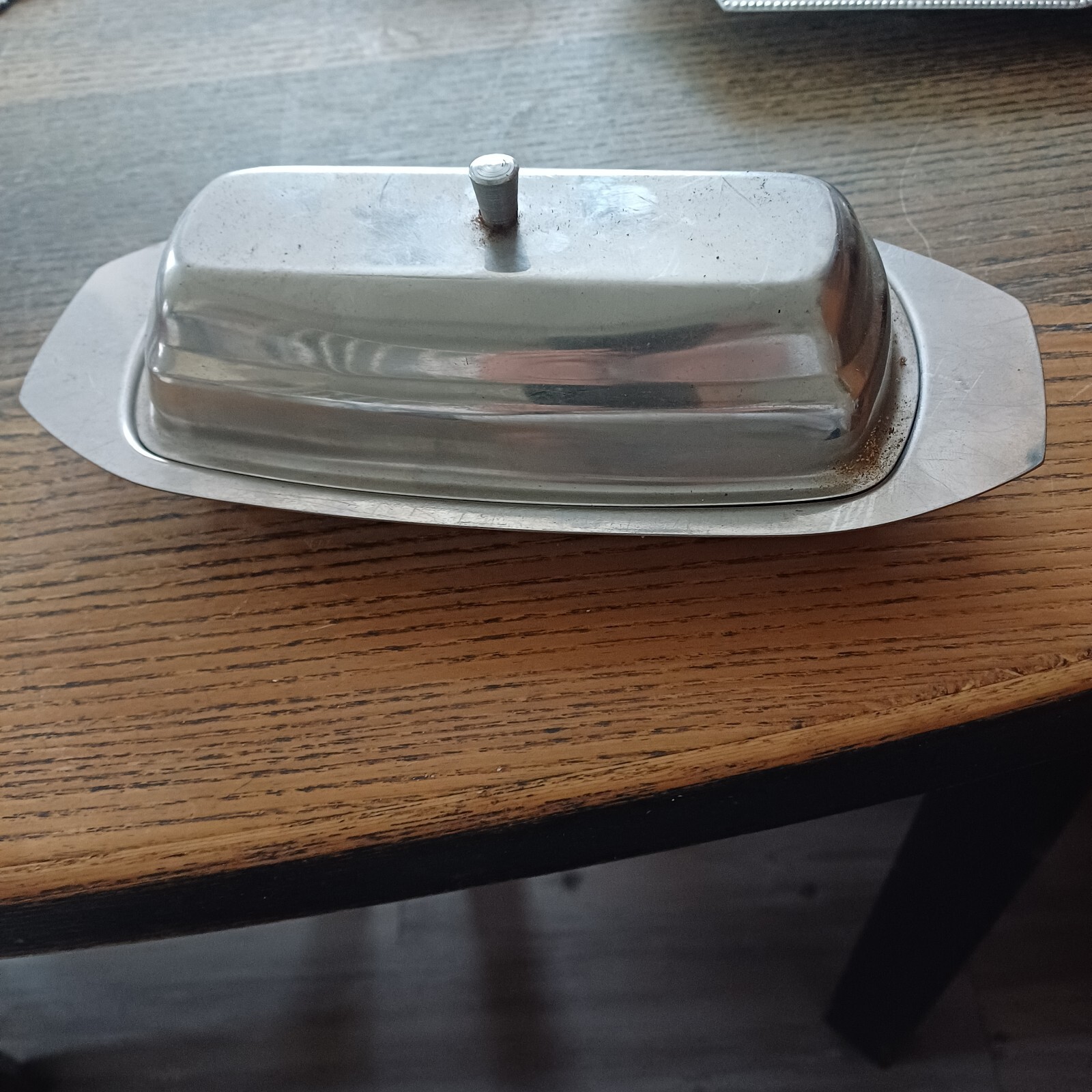 vintage stainless steel butter dish With Lid eBay