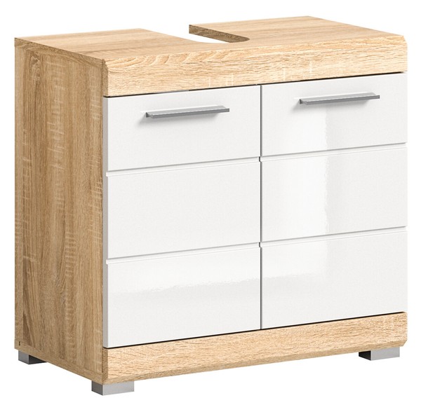 Xonox.Home Waschbeckenunterschrank Badschrank Schrank Lambada Sonoma Eiche Hell-image