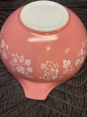 Vintage Pyrex Pink Gooseberry Mixing Bowl Cinderella 444 Nesting 4
