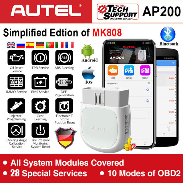 Autel MaxiAP AP200 MK808 Profi KFZ OBD2 Diagnosegerät Auto Scanner ALLE SYSTEM YB11282