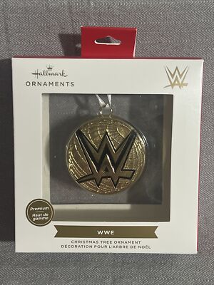 WWE Christmas Tree Premium Golden Ornament Hallmark 2022 Wrestling NIB
