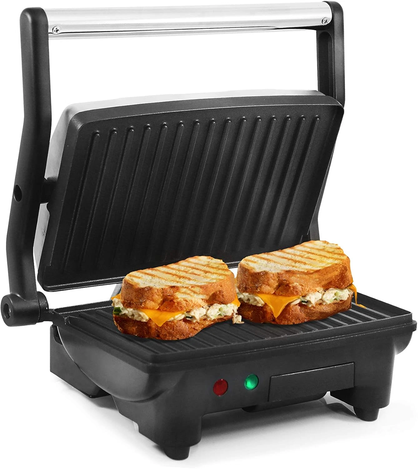EPN-2976 2-In-1 Nonstick Panini Press & Indoor Grill, Opens 180-Degree Gourmet S