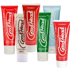 Doc Johnson Good Head Gel Oral Throat Numbing Edible Flavored Lube Bundle 