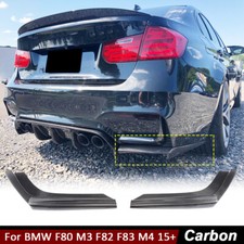 For BMW F80 M3 F82 F83 M4 2015-19 CARBON FIBER Rear Bumper Side Splitters Flaps