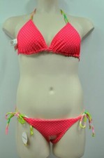 SO Floral/Polka Dot Pink/Green Reversible Bikini Top or Bottom Swimwear MSRP 28