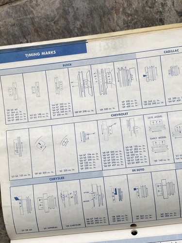 1958 TO 1969 NAPA ECHLIN TUNE UP SPECIFICATION CAR SPECS MECHANIC - Picture 7 of 11