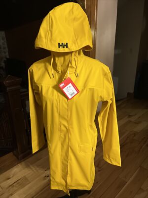 Yellow Raincoat Helly Hansen Moss Rain Coat Women's Helly Hansen