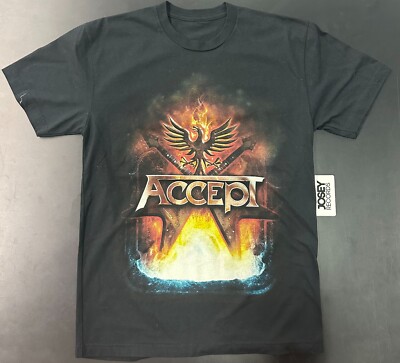 ACCEPT Concert Shirt Teutonic Terror Attack North American Tour 2012 Small Used