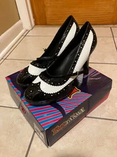 Funtaisma Contessa High Heel Pump Size 10 Black/White Mint Condition
