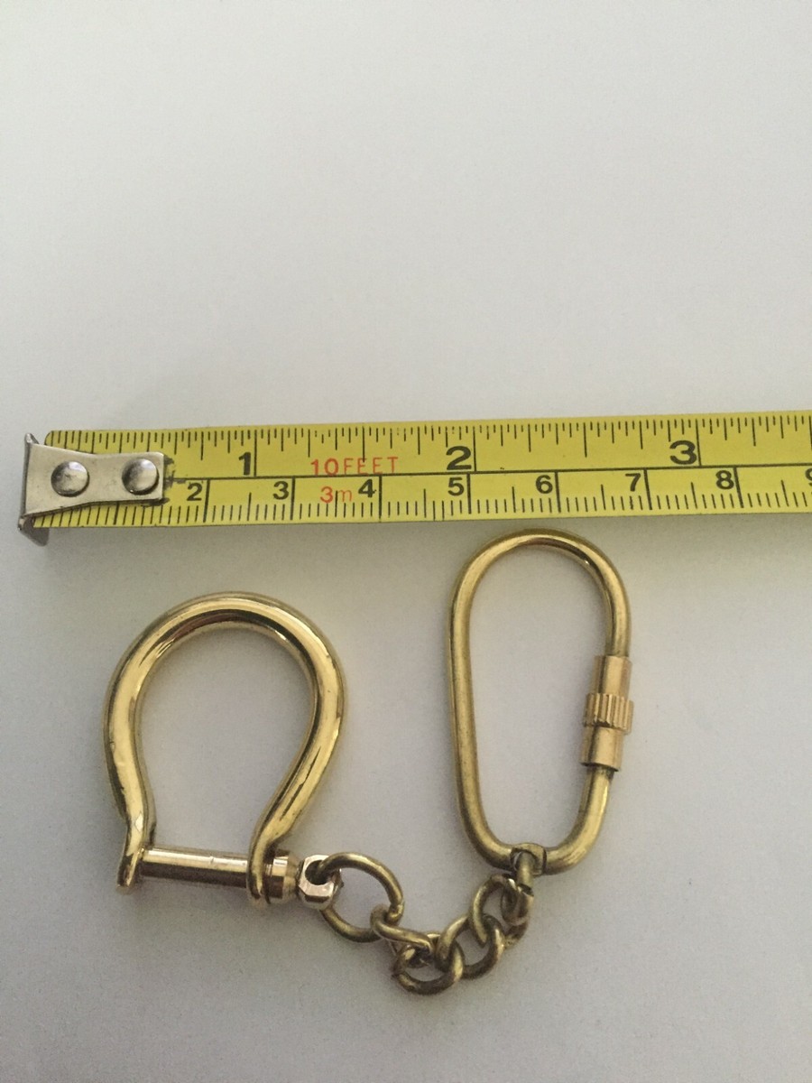 Solid Brass horseshoe D Shackle Screw Pin Joint Connect Key Hook