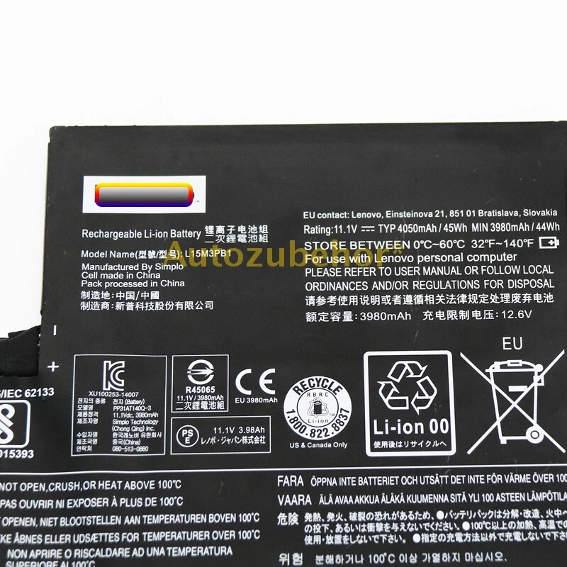 Brand New L15M3PB1 Laptop Battery 11.1V 4050mAh 45Wh For N22 N22-20 - Image 3 of 4