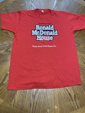 Vintage Screen Stars USA Ronald Mcdonald House Northwest Ohio Red T Shirt XL