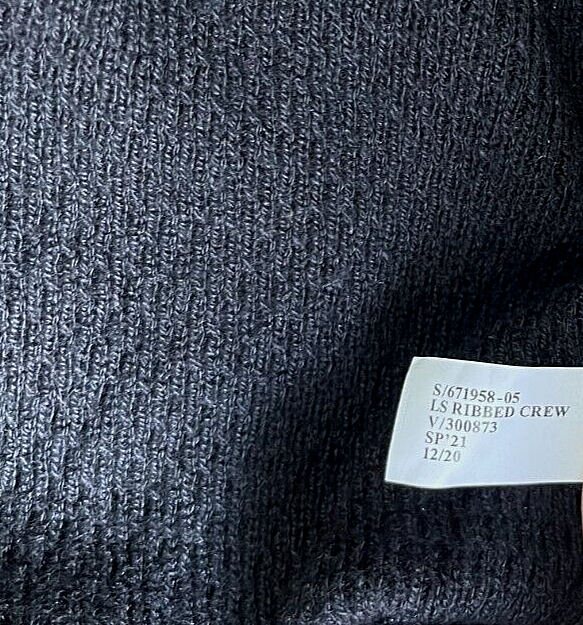 BANANA REPUBLIC LONG SLEEVE RIBBED KNIT SWEATER BLACK L SILK RAYON YAK