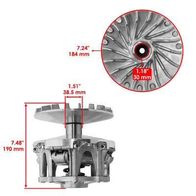 Caltric Primary Drive Clutch Assembly for Kawasaki Prairie 360