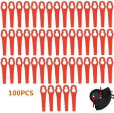 100PCS Plastic Trimmer Head Blades Replacement Cut Blade for Garden Tool