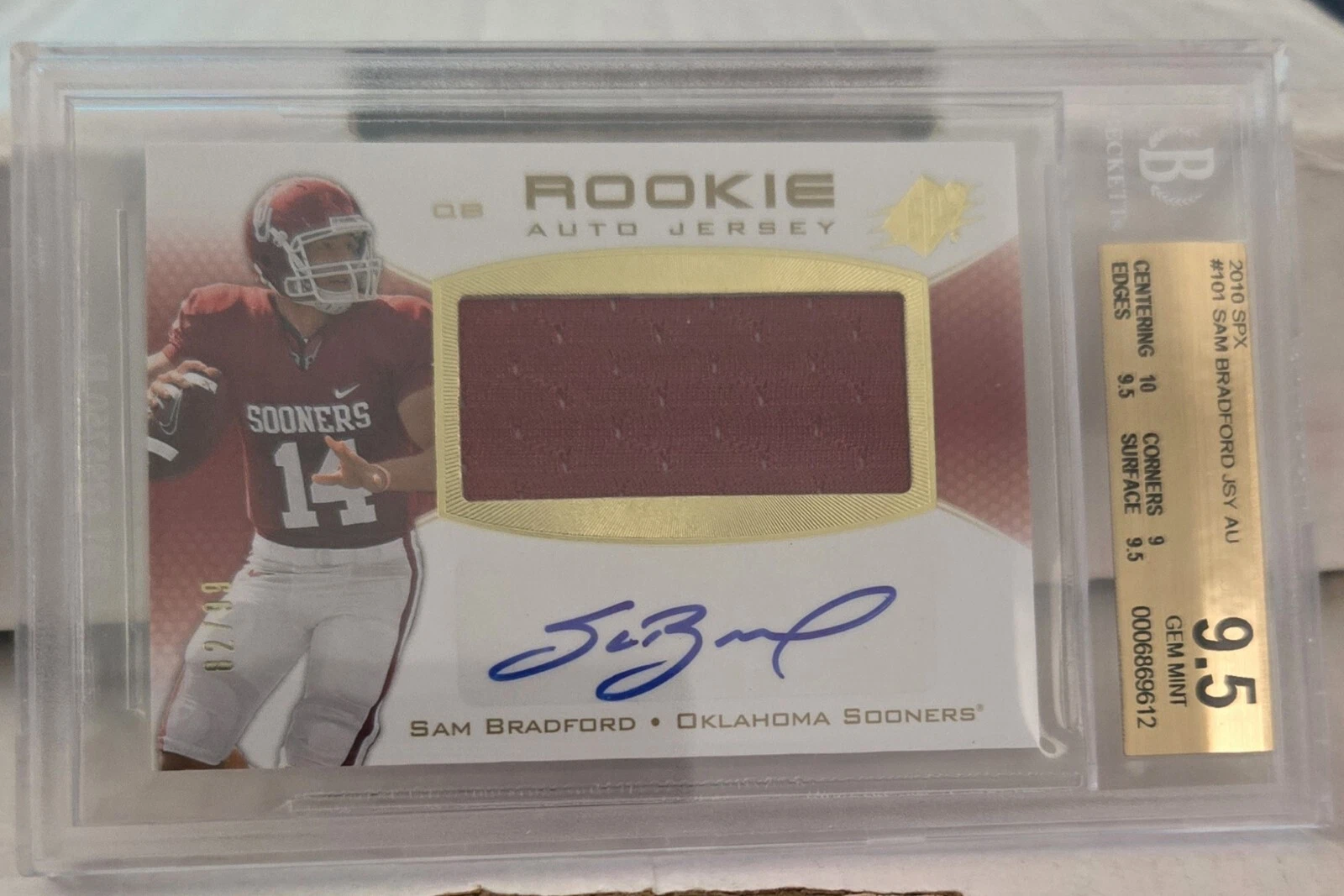 Sam Bradford Spx #101 Signed Jersey