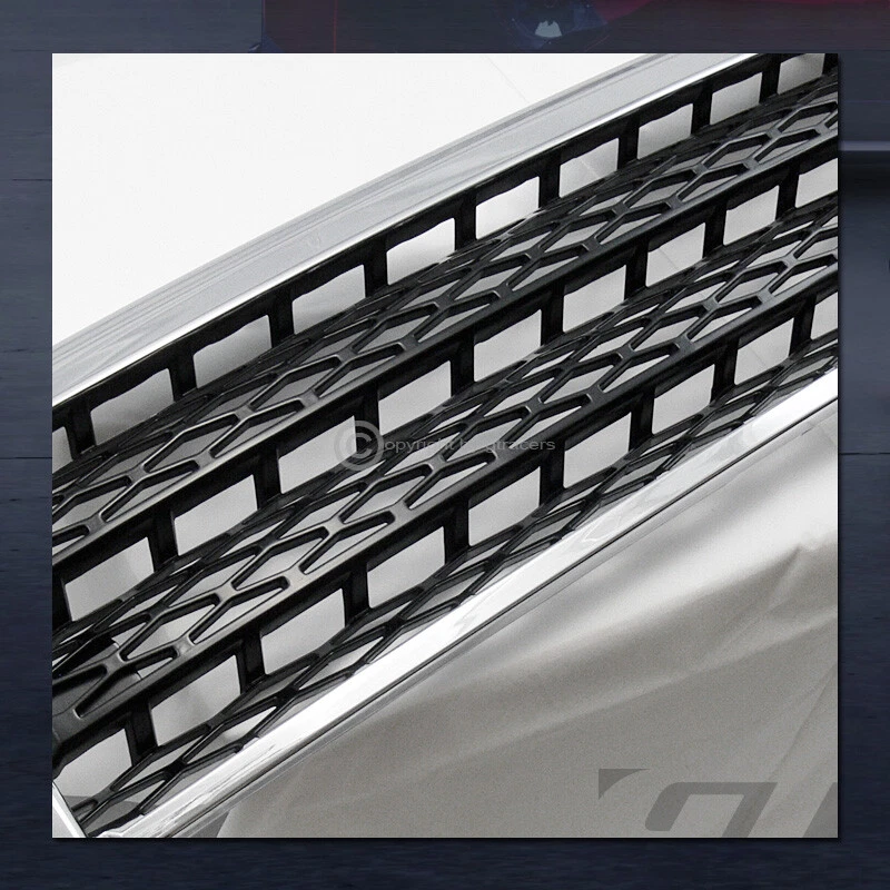 Parrilla de parachoques delantera de malla cromada/negra para Land Rover Lr3 Discovery 3 2005-2009 Foto 4 de 4